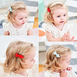 JOYOYO 50 Stück Baby Haarspangen Baby Haarschleifen Mit Voller Schleife Bedeckt Baby Pflege Clips Handwerk 5 Cm Schleife, Kleine Haarspangen Für Baby Feines Haar