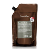 Jean & Len Hand & Body Wash Rosemary Und Ginger, Nachfüllbeutel, 1,5L