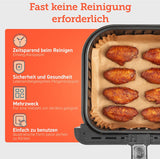Cosori Airfryer Backpapier Ohne PFAS Und BPA, 100 Stück, 4-7,6L